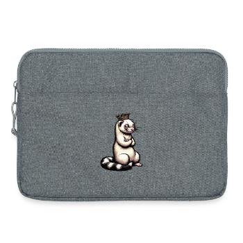 Frettchen Frettchenhalter Frettchenbesitzer - Laptoptasche 15" - Grau meliert - Vorne