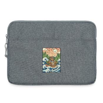 Kawaii Hippie Baer - Laptop bag 15" - heather grey - Front