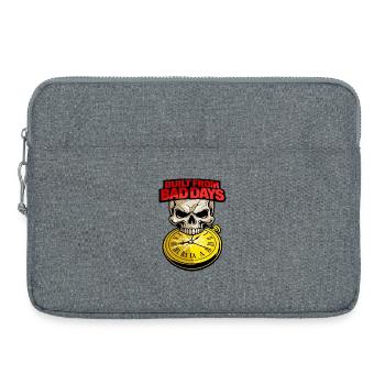 Construit à partir de mauvais jours Totenkopf Motivation du crâne - Sacoche pour ordinateur portable 15 pouces - gris chiné - Devant