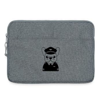 Uniforme de pilote français noir - Sacoche pour ordinateur portable 15 pouces - gris chiné - Devant
