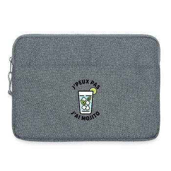 Lime Mint Iced Glass - Laptop bag 15" - heather grey - Front