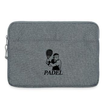 Joueur de padel - Sacoche pour ordinateur portable 15 pouces - gris chiné - Devant