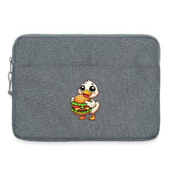 Dessin animé Drôle de Cheeseburger Cheeseburger Fast-Food - Sacoche pour ordinateur portable 15 pouces - gris chiné - Devant