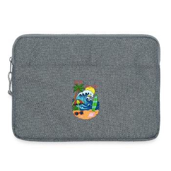 Sea Mood – retro summer beach vibe - Laptop bag 15" - heather grey - Front