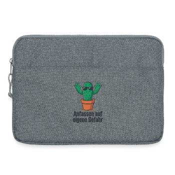 Kaktus Sonnenbrille Warnung ! - Laptoptasche 15" - Grau meliert - Vorne