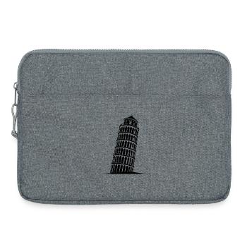 Tour penchée de Pise - Sacoche pour ordinateur portable 15 pouces - gris chiné - Devant