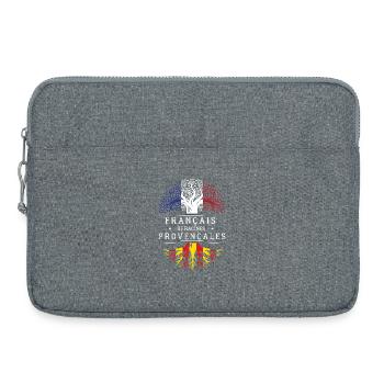 Francais De Racines Provencales T-Shirt Cadeau ... - Sacoche pour ordinateur portable 15 pouces - gris chiné - Devant
