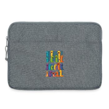 Collection de codes-barres colorés pour vers - Sacoche pour ordinateur portable 15 pouces - gris chiné - Devant