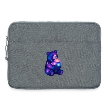 L’Ours Galactique Ami aux Fleurs - Sacoche pour ordinateur portable 15 pouces - gris chiné - Devant