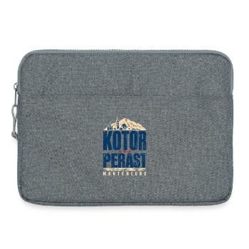 Souvenir de voyage de Kotor Perast au Monténégro pour Visito - Sacoche pour ordinateur portable 15 pouces - gris chiné - Devant
