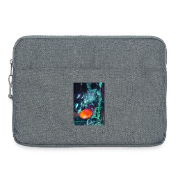 Neon-Nebel mit orangefarbenem Kern - Laptoptasche 15" - Grau meliert - Vorne