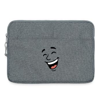 Gesicht lachen - Laptoptasche 15" - Grau meliert - Vorne