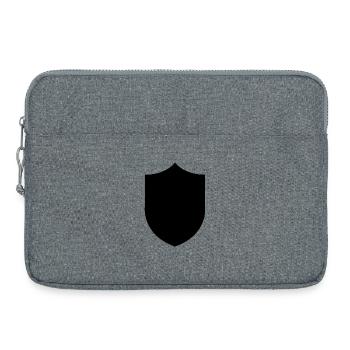 Mittelalterlicher Schild - Laptoptasche 15" - Grau meliert - Vorne