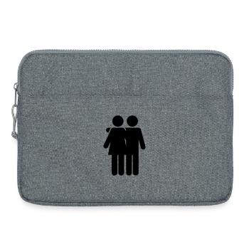 Paire - Sacoche pour ordinateur portable 15 pouces - gris chiné - Devant