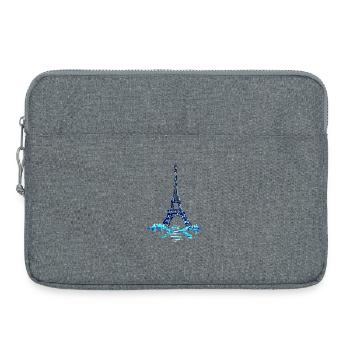 Eiffel tower - Laptop bag 15" - heather grey - Front