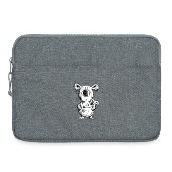 Koala Maman avec des bébés - Sacoche pour ordinateur portable 15 pouces - gris chiné - Devant