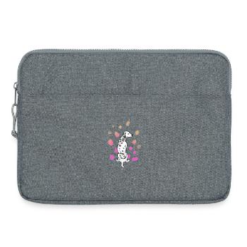 Dalmatiner bunt 03 - Laptoptasche 15" - Grau meliert - Vorne