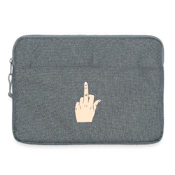 Mittelfinger Modus - Laptoptasche 15" - Grau meliert - Vorne