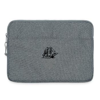 Segelschiff Schiff Seefahrt - Laptoptasche 15" - Grau meliert - Vorne