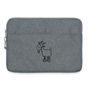 Chévre - Sacoche pour ordinateur portable 15 pouces - gris chiné - Devant