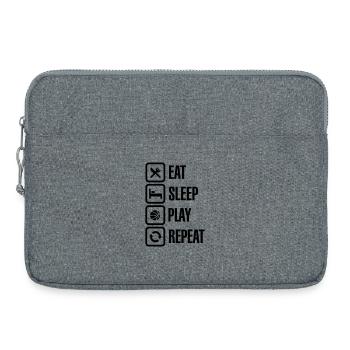 Eat Sleep Basketball Repeat - Sacoche pour ordinateur portable 15 pouces - gris chiné - Devant
