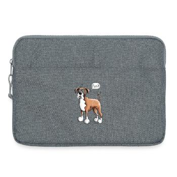 Woof Deutscher Boxer - Boxer Allemand - Sacoche pour ordinateur portable 15 pouces - gris chiné - Devant
