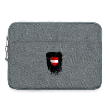 Austrian Flag Shield Grunge - Laptop bag 15" - heather grey - Front