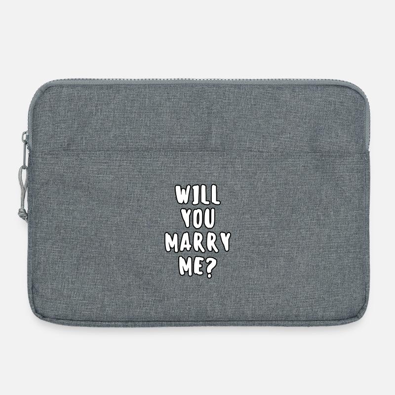 will du marry me - Laptoptasche 15" - Grau meliert