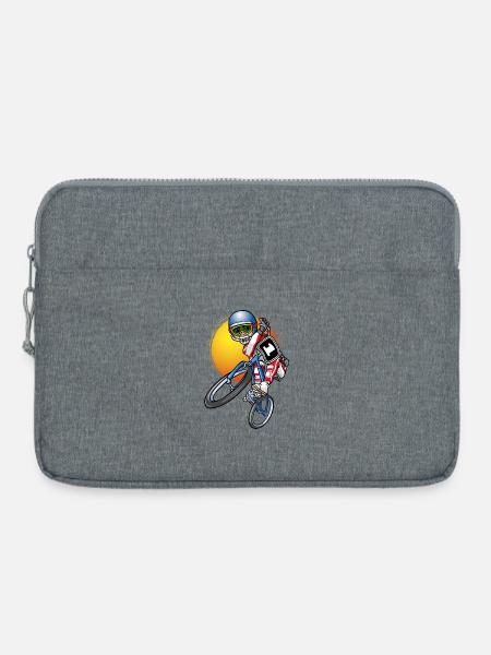 BMX-Fahrer - Laptoptasche 15" - Grau meliert
