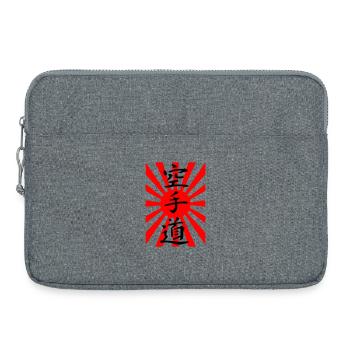 Karate Japan Flag - Laptop bag 15" - heather grey - Front