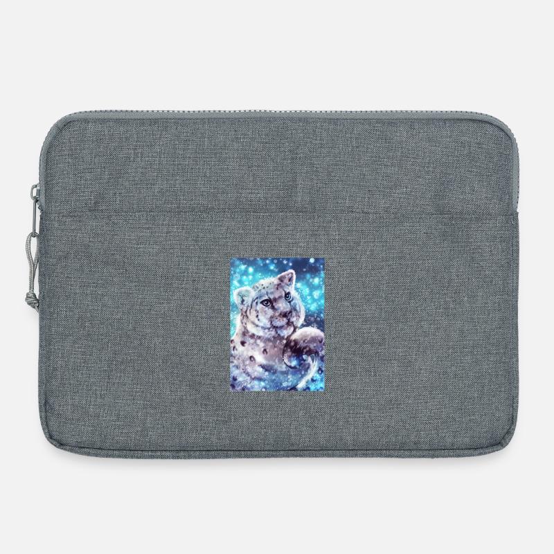 Die Schneeleopardin - Laptoptasche 15" - Grau meliert