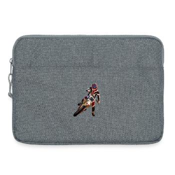 Motocross - Sacoche pour ordinateur portable 15 pouces - gris chiné - Devant