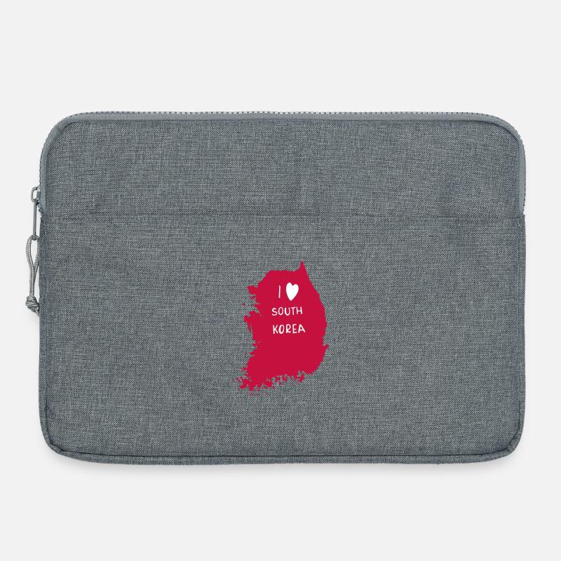 I Love Korea - Laptoptasche 15" - Grau meliert