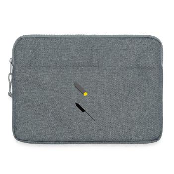 Fusée 3D - Conception - Sacoche pour ordinateur portable 15 pouces - gris chiné - Devant