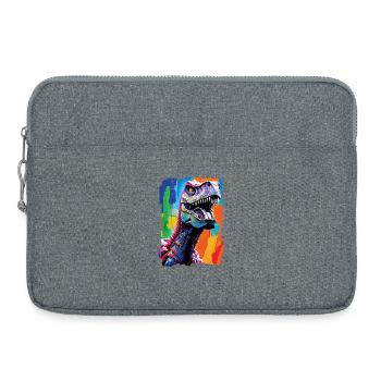 Porträt von T-Rex - Laptoptasche 15" - Grau meliert - Vorne