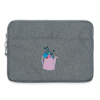 Watering can purple - Laptop bag 15" - heather grey - Front