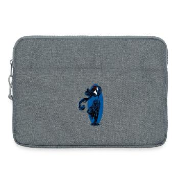 Frauen Silhouette - Laptoptasche 15" - Grau meliert - Vorne