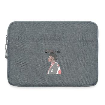 Afro-Chic - Laptoptasche 15" - Grau meliert - Vorne