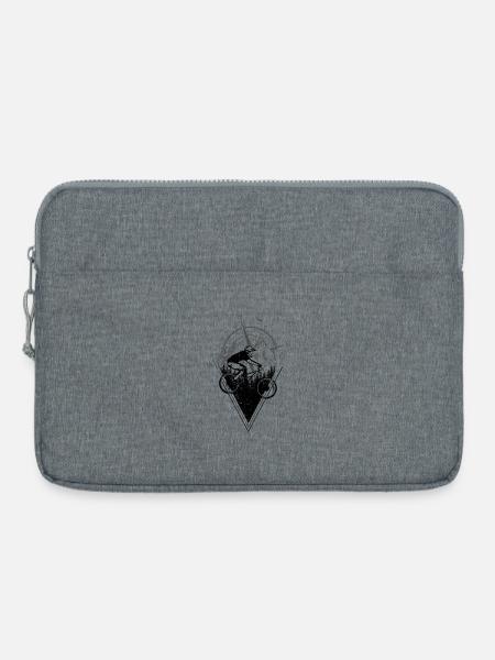 Bergsteiger und Kompassgipfel - Laptoptasche 15" - Grau meliert