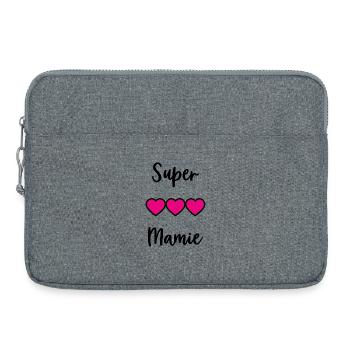 SUPER MAMIE - Sacoche pour ordinateur portable 15 pouces - gris chiné - Devant