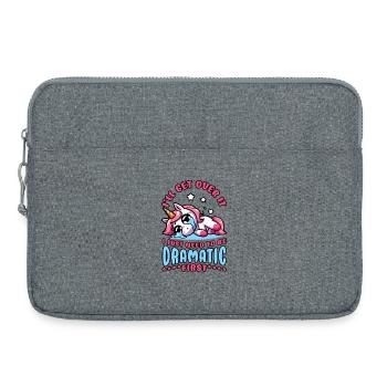 Licorne qui pleure paresseuse : J’ai juste besoin d’être dramatique - Sacoche pour ordinateur portable 15 pouces - gris chiné - Devant