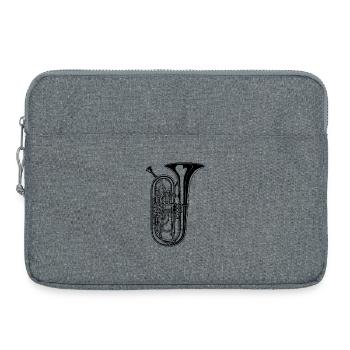 Tuba Graphic - Laptop bag 15" - heather grey - Front