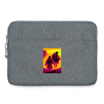 Bédouin dans le Désert - Sacoche pour ordinateur portable 15 pouces - gris chiné - Devant
