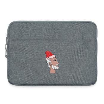 Der Weihnachtsmann schaut nach oben - Laptoptasche 15" - Grau meliert - Vorne
