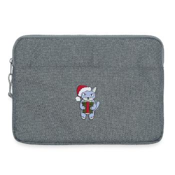 Ein Geschenk vom Weihnachtsmann - Laptoptasche 15" - Grau meliert - Vorne