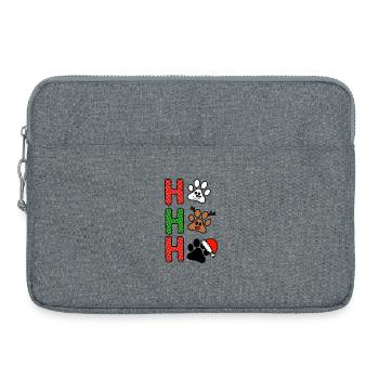 H Pattes de Noël Plaid - Sacoche pour ordinateur portable 15 pouces - gris chiné - Devant