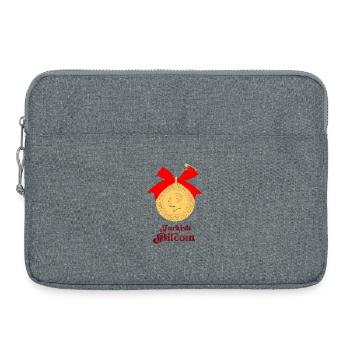 Turkish Bitcoin - Laptop bag 15" - heather grey - Front
