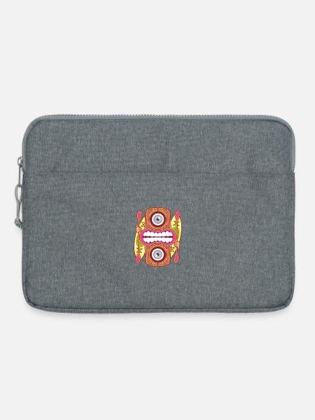 Roter Tiki King - Kajak - Laptoptasche 15" - Grau meliert