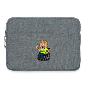 Starr weiter und ich mache einen Rollstuhltrick # - Laptoptasche 15" - Grau meliert - Vorne