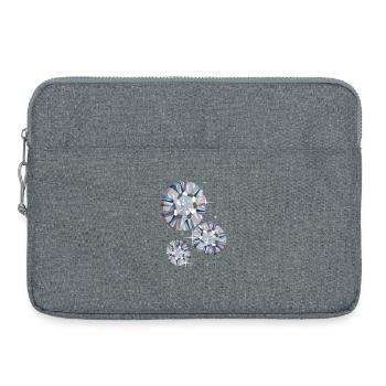Diamants abstraits L’élégance en facettes claires - Sacoche pour ordinateur portable 15 pouces - gris chiné - Devant